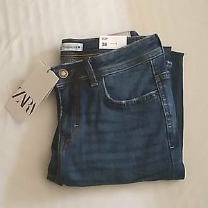 ZARA Mid Rise Skinny Jeans Dark Wash👖💫